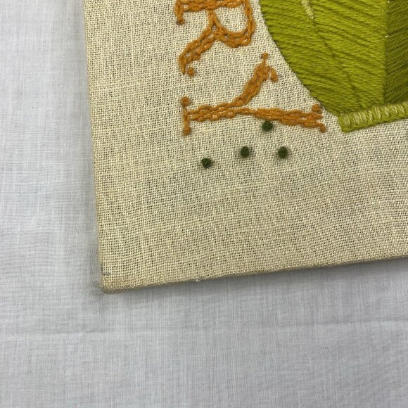 Vintage Paragon Needlecraft Crewel Stitchery Celery Stalks #0521 12x22" Finished - Picture 14 of 15